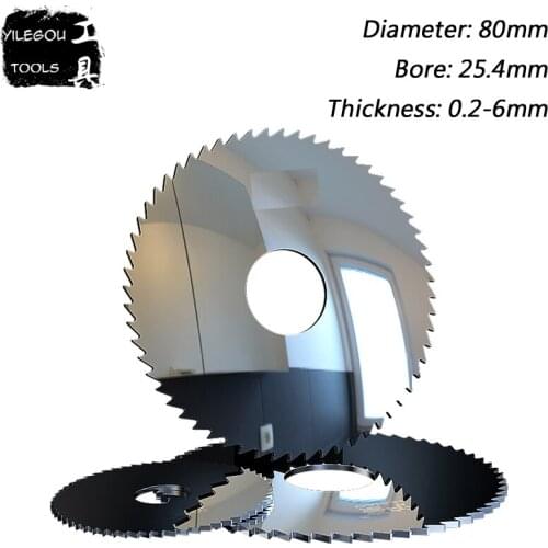 80mm Alloy Tungsten Steel Milling Cutter, 80mm x 25.4mm Carbide Circular Saw Blades Cutting Aluminum, Copper Metal, PVC. 0.2-6mm