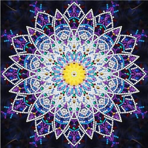 5D DIY Night Luminous Diamond Painting Special Shaped Diamond Flower Mandala Picture Of Rhinestone Home Decor