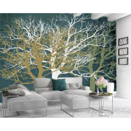 Classic 3d Wallpaper Retro Minimalist Hand Drawn Big Tree Living Room Bedroom Background Wall Decoration Mural Wallpaper