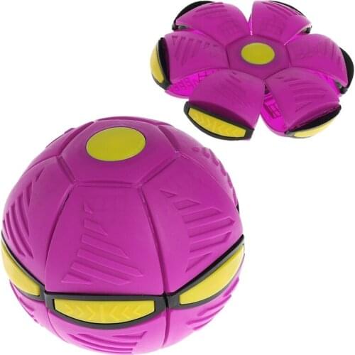 Flying UFO Flat Throw Disc Ball With LED Light Toy Kid Outdoor Garden Beach Game