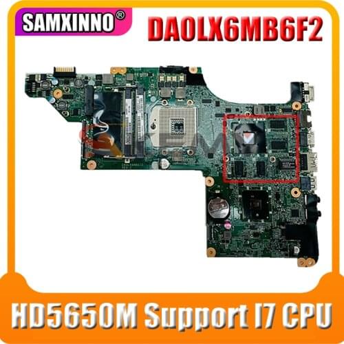Akemy DA0LX6MB6F2 615308-001 630981-001 For HP Pavilion DV7 DV7T DV7-4000 Laptop Motherboard HM55 DDR3 HD5650M Support I7 CPU