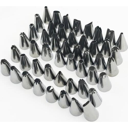 48Pcs/Lot Stainless Steel Nozzle Tips DIY Cake Decorating Tools Icing Piping Cream Pastry Bag Nozzle Kitchen Bakery Tools