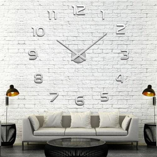 New 3d Wall Clock Design Large Acrylic Mirror Clocks Stickers Living Room Accessories Decorative House Clock On The Wall
