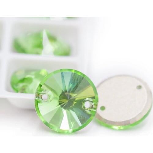 New style K9 glass round Flat Back Rhinestones applique Rivoli Crystal Sew for craft clothing Decoration / jewelry hand making