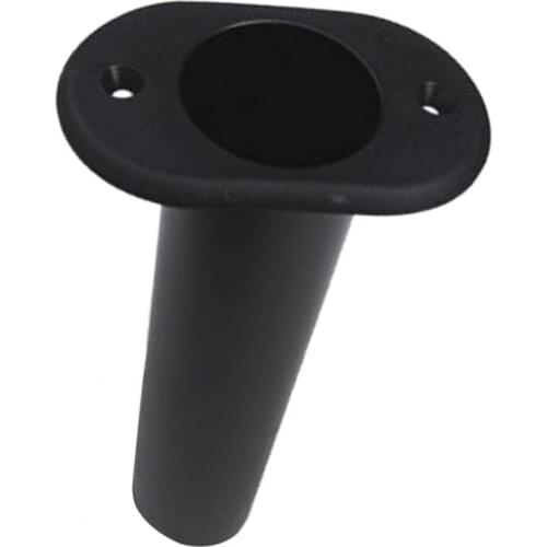 Plastic Rod Holder 90 Degree, Flush Mount Fishing Pole Organiser Storage Holds for Ship Yacht Marine (Black)