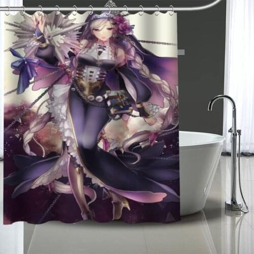 Custom High Quality Chain Chronicle Shower Curtains Bath Products Bathroom Decor Waterproof Polyester With 12 Pcs Hooks