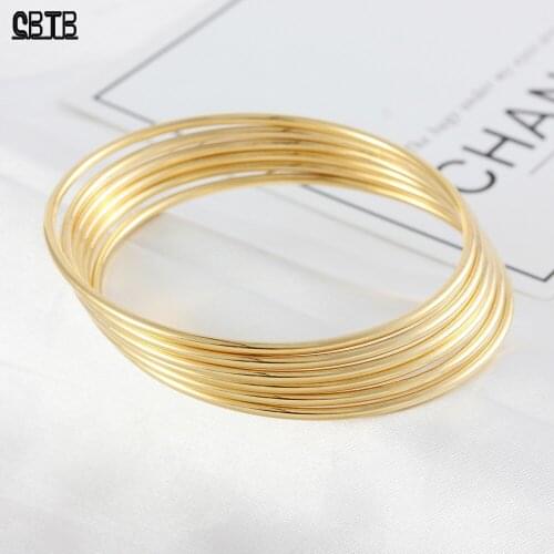 Simple Fashion Multi-circle New Bracelet 18K Non-fading Gold Bracelet Party Banquet Jewelry Holiday Gift Wholesale