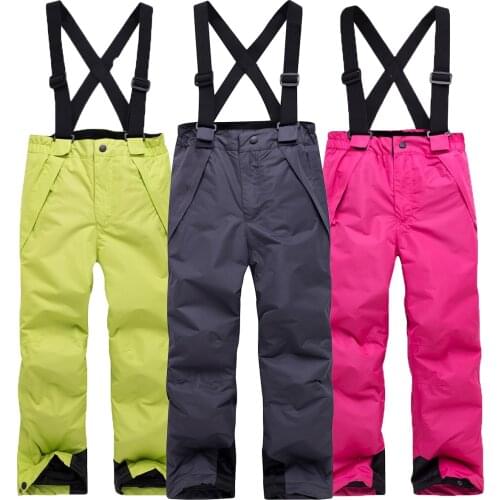 Children Winter Warm Breathable Waterproof Windproof Snowboard Pant Pantalones Snowboard Hombre Candy Color Outdoor Ski Pant