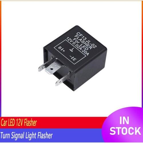 LED 12V Flasher Car 3-pin CF-13 Electronic Relay Fix for Turn Signal Blinker Turn Signal Light Flasher Commonly Shockproof