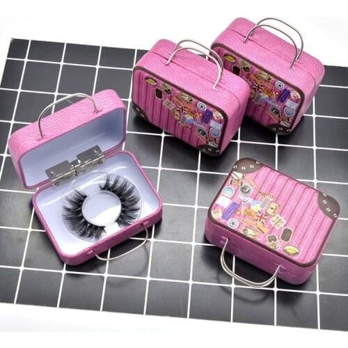 Eyelash Packaging Wholesale 5-20 pcs The Luggage Custom Logo Magnet Close High-grade Eyelash Box False Eyelash Box