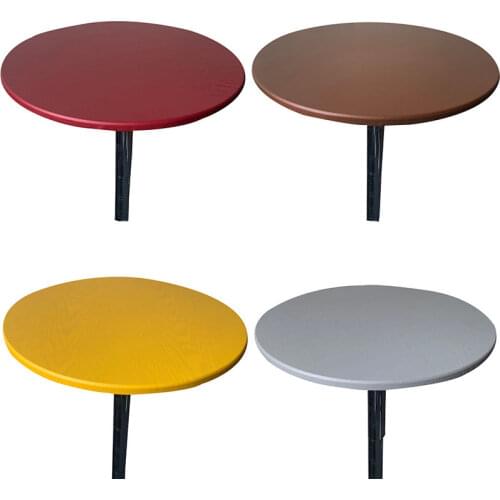 Waterproof Polyester Round Tablecloth Catering Fitted Table Cover with Elastic Edged Table Cover Cloth Protector120cm