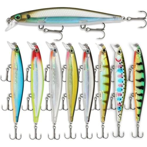 1 Pcs/lot Fishing Lure 3D Eyes Floating Minnow Aritificial Laser Wobblers 11cm 13g Crankbait Hard Plastic Fishing Tackle Pesca