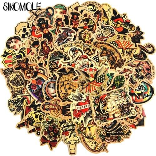 50PCS Europe and America Retro Sexy Pin Up Girl Stickers Skateboard Laptop Guitar Moto Toys Kids Gift Decals Graffiti Sticker F5