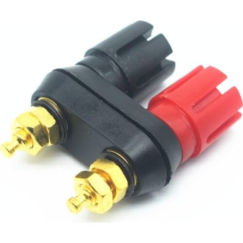 2pc Banana plugs Couple Terminals Red Black Connector Amplifier Terminal Binding Post Banana Speaker Plug Jack Tools