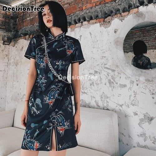 2021 classic chinese traditional dress women qipao sexy high slit chinese dress cheongsam oriental dress vietnamese ao dai dress