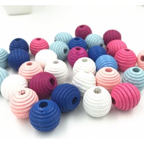 DIY 60PCS Wooden Thread Spacer Beading Beads Jewelry Making DIY Wood Bead 20mm x19mm