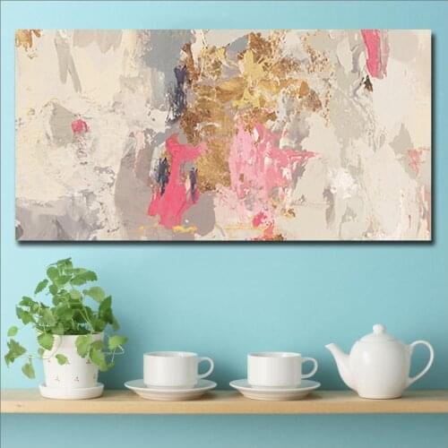 Abstract Art Craft Painting Hand Painting on Print Canvas Oil Painting Poster and Prints for Living Room Home Wall Decoration