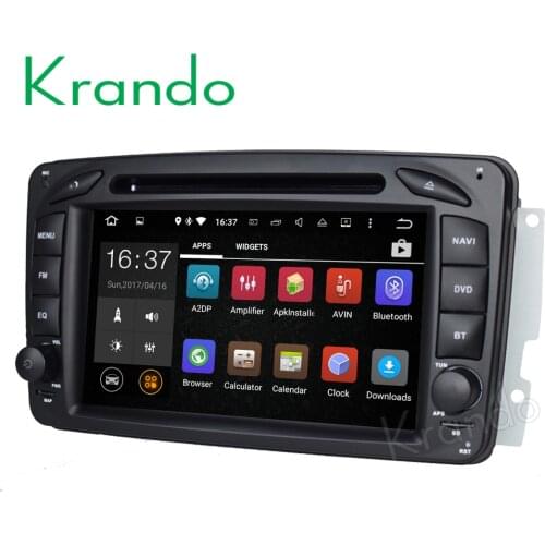 Krando Android 9.0 car radio gps dvd player navigation system for Mercedes Benz W209 W203 W168 W163 W463 Viano W639 Vito Vaneo