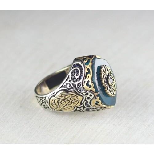 Big Stone, Mens Rings, the Ottoman Empire, Turkey, Seljuk and Islamic Culture, Ring, mecca, Allah, Prophet Muhammad, the Kaaba