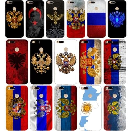 084AA Russia Flag Emblem Soft Silicone Tpu Cover phone Case for xiaomi redmi mi 8 A1 A2 lite