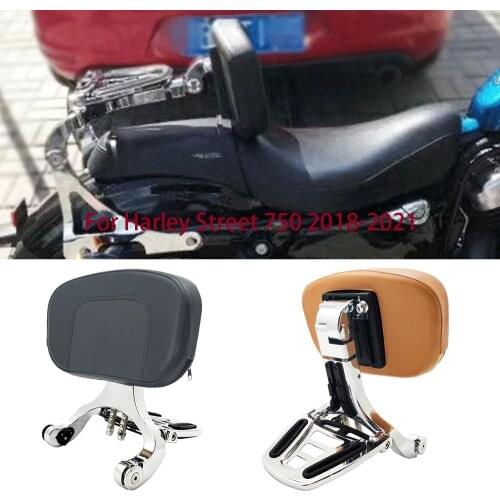 Black Brown Seat Backrest Motorcycle Multi Purpose Driver Passenger Backrest For Harley Street 750 XG750 XG750A 2018-2021