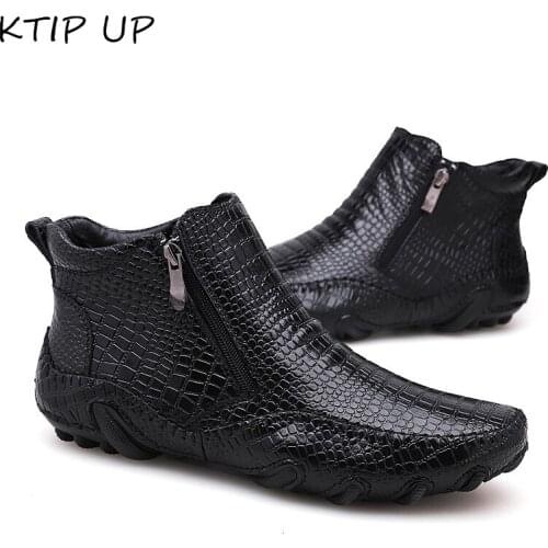 Spring Autumn Plus Size 46 Men Ankle Boots Dress Boots New Casual Leather Boots Winter Shoes Fashion Chelsea Boots Men Shoes