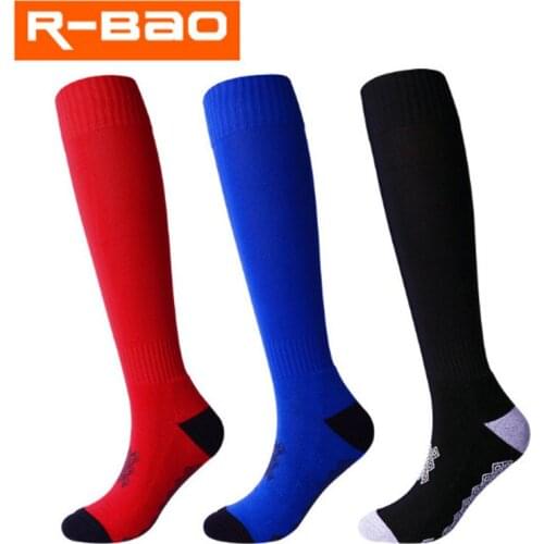 Soccer Socks (2 pairs/lot) R-BAO RB6605 Cotton Football Socks Men Sports Socks Outdoor Hiking Socks