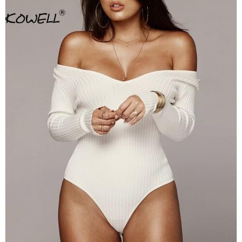KOWELL Women's Long Sleeve Bodysuits