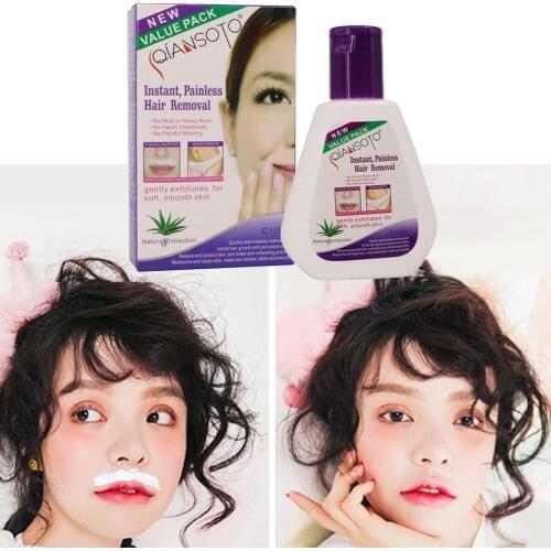 125g Natural Aloe Hair Removal Essentials Cream Beard Care Hair Growth Paste Smooth Health Skin Permanent Stop Inhibitor T0E7