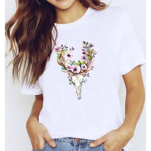 Summer Short Sleeve Funny Tee Shirt Femme Fashion Cartoon Print T Shirt Women Tops Casual Harajuku Shirt T-shirt Camiseta Mujer