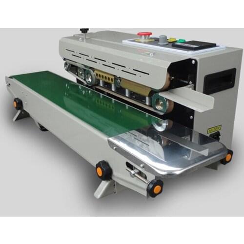 Film Sealing Machine Heat Plastic Bag Package Machine Band Sealer Horizontal Heating Packing Machine Temperature Control FR-770