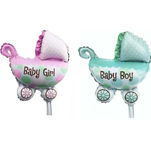 Mini modelling balloon pram Foil balloon baby birthday party kindergarten decoration cartoon toy balloon Hot sale wholesale