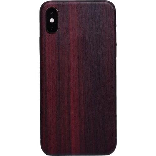 Mobile Phone Sticker For iPhone XS Max XR X Wood Grain Protective Film For iPhone 8 Plus 7 6 6s XS Back Decals Accessories EEMIA