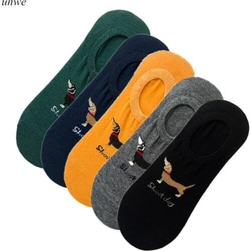 5 Pairs Short Socks Set Men Women Funny Animals Socks Casual Novelty Men Cotton Calcetines Hombre Divertido