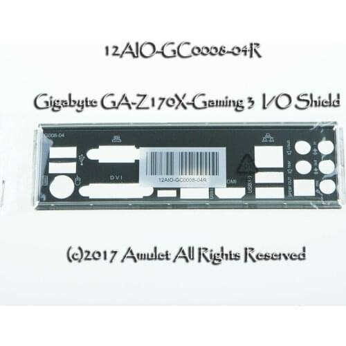 Original IO I/O Shield BackPlate Blende Bracket For Gigabyte GA-Z170X-Gaming 3 , UD3