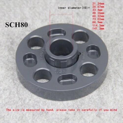 Plastic water pipe flange connector set flange UPVC pipe fitting ANSI SCH80 garden irrigation flange fitting hose adapter 1Pcs