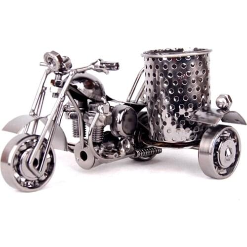 Popular Creative Metal Pen Holder Vase Pencil Pot Stationery Desk Tidy Container Office Craft Gift Storage Basket Organizer