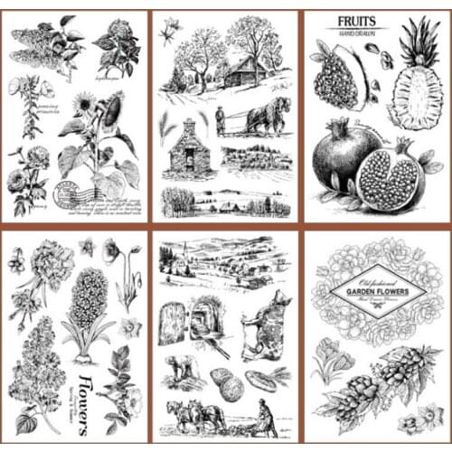 1 Pcs Animal Plant Series Transparent Clear Silicone Stamp/Seal for Scrapbooking / Card Making/Photo Album Decoration