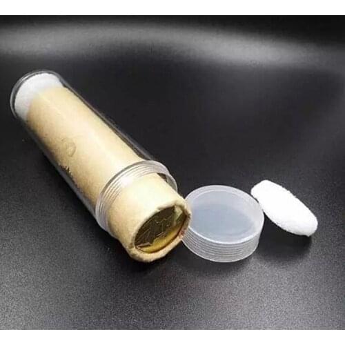 10Pcs 22.9mm Dia Clear Coin Capsules Coin Storage Case Round Protective Tube, Plastic Pill Box for Travel Outdoor