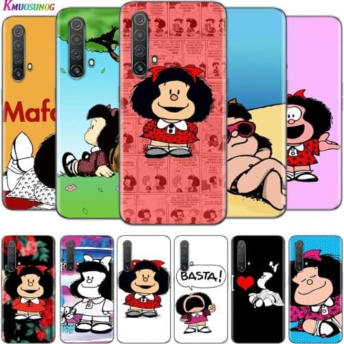 Transparent Cover Animated cute Mafalda For OPPO AX7 A1K A93 A92 A73 A72 A53S A52 A32 A31 A9 A11 A7 A5 2020 Phone Case