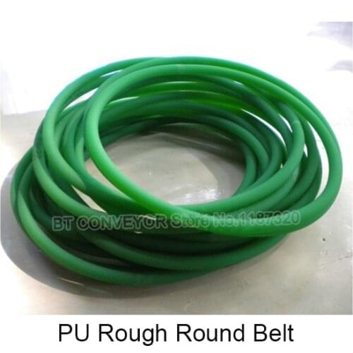PU Green Round Driving Belt, Rough Belt, Smooth Belt, diameter 2mm, 3mm, 4mm, 5mm, 6mm, 7mm, 8mm, 9mm, 10mm, 12mm, 15mm, 18mm