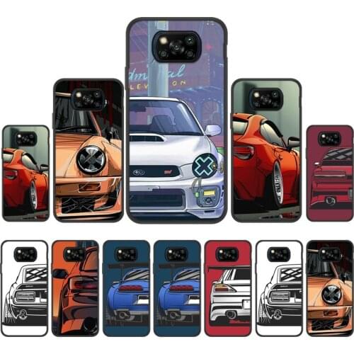 Luxury Sports Car Painted Phone Case For Xiaomi Poco X3 NFC M2 X2 F2 Pro Soft Silicone Capinha Xiaomi Poco F3 Pocophone F1