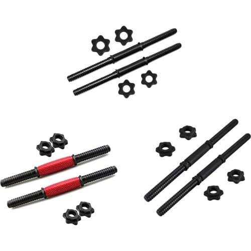 50CM Dumbbell Bars Solid Steel Weight Lifting Dumbbell Rod Durable Dumbbell Handle With Spin-Lock Collar For Fitness Accessories