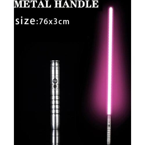 76cm Lightsaber Rgb Light Saber Force Fx Lighting Heavy Dueling Sound Foc Lock Up Metal Handle 6 Color Light Optional YQ qingyun
