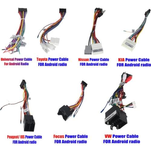 Optional accessories Special cable for your car( For Nissan/KIA/Peugeot/VW/Ford Focus/Toyota) For the Android radio