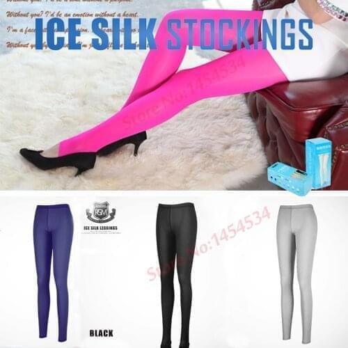 Extend Compression Leggings Bottom Socks Woman Sunscreen Run Ice Silk Leggings Long Pant Step Socks Golf Tennis Outdoor Stocking