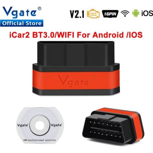 Vgate iCar2 ELM327 wireless OBD OBD2 Wifi Scanner car Diagnostic Tool for Android/IOS ELM 327 V2.1 ODB2 Automotive Code Reader