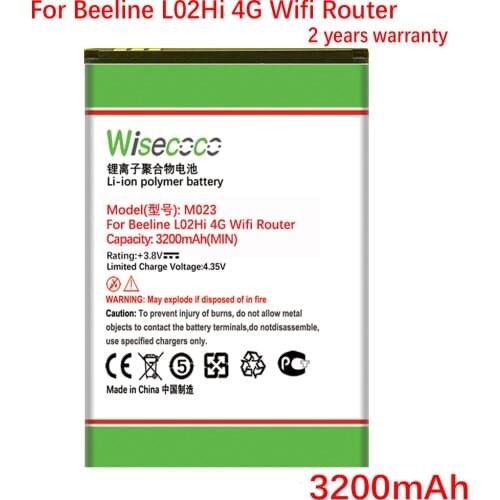 WISECOCO M023 NEW Battery For Beeline L02Hi 4G Wifi Router Mini Router 3G In Stock High Quality Phone