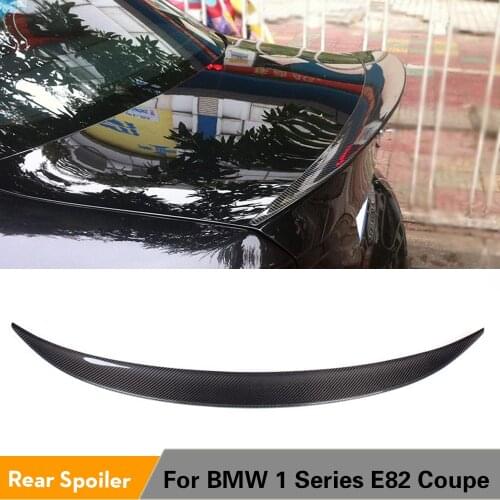 Rer Spoiler For BMW 1 Series E82 1M Coupe 2011 - 2017 Rear Trunk Spoiler Boot Lip Spoiler Wing Carbon Fiber / FRP Unpainted