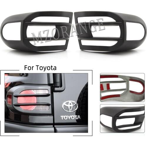 2pcs Matte Black Rear Taillight For Toyota FJ Cruiser 2007-2020 Tail Light Lamp Cover Trim Car Styling Accessories